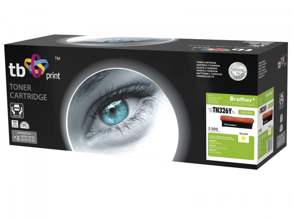 TB Print Συμβατό Toner για Laser Εκτυπωτή Brother 3500 Σελίδων Κίτρινο (TB-TN326YN) - Image 1