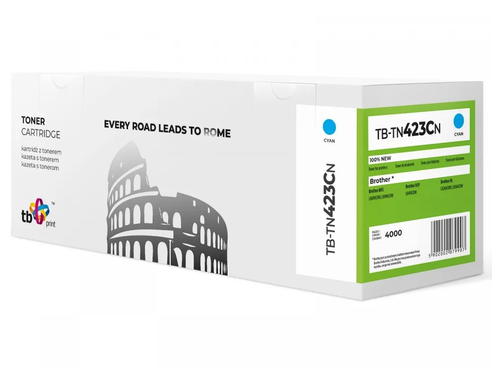 TB Print Συμβατό Toner για Laser Εκτυπωτή Brother 4000 Σελίδων Κυανό (TB-TN423CN) - Image 1