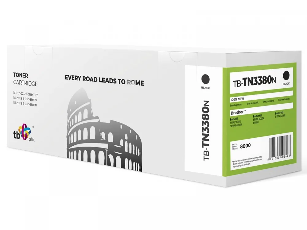 TB Print Συμβατό Toner για Laser Εκτυπωτή HP 8000 Σελίδων Μαύρο (TB-TN3380N) - Image 1