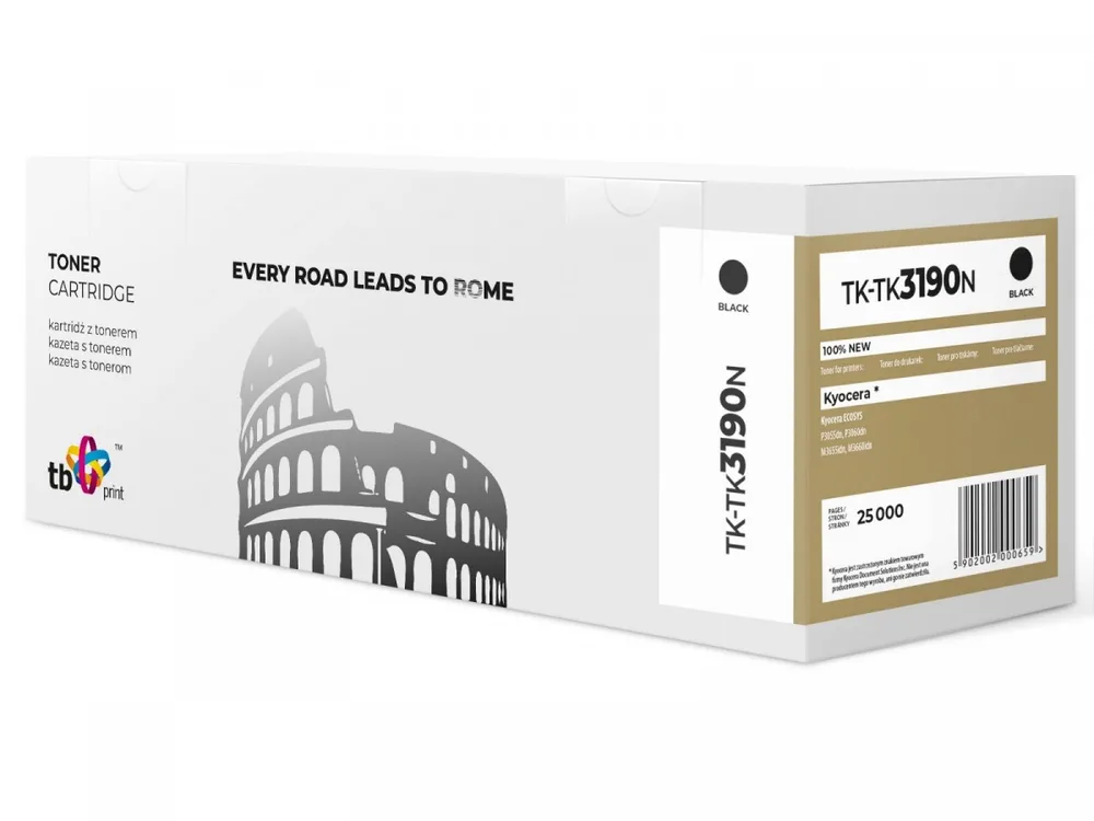 TB Print Συμβατό Toner για Laser Εκτυπωτή Kyocera 25000 Σελίδων Μαύρο (TK-TK3190N) - Image 1