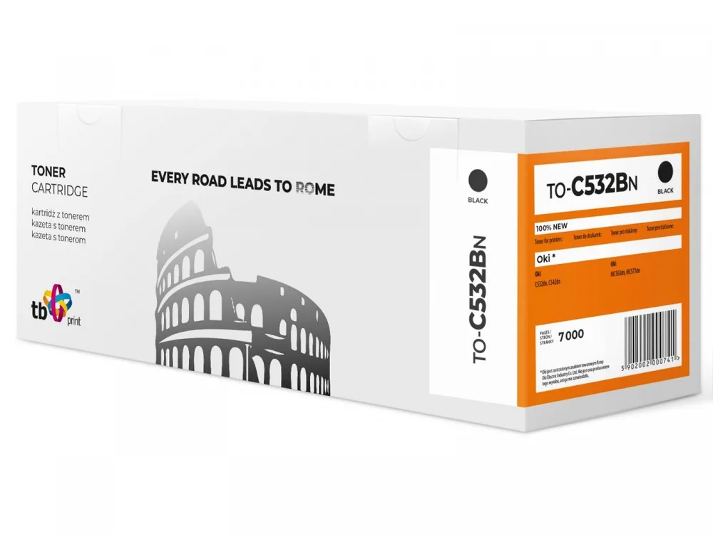 TB Print Συμβατό Toner για Laser Εκτυπωτή OKI 7000 Σελίδων Μαύρο (TO-C532BN) - Image 1