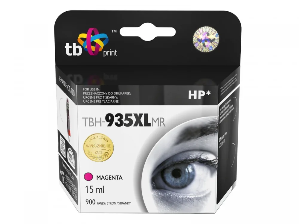 TB Print Συμβατό Μελάνι Εκτυπωτή InkJet HP 900 Σελίδων 15ml Πολλαπλό (Color) TBH-935XLMR - Image 1