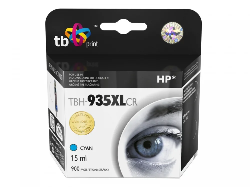 TB Print Συμβατό Μελάνι Εκτυπωτή InkJet HP 900 Σελίδων 15ml Κυανό TBH-935XLCR - Image 1