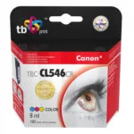 TB Print Συμβατό Μελάνι Εκτυπωτή InkJet Canon 180 Σελίδων 8ml Πολλαπλό (Color) TBC-CL546CR