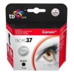 TB Print Συμβατό Μελάνι Εκτυπωτή InkJet Canon 220 Σελίδων 12ml Μαύρο 1τμχ TBC-PG37