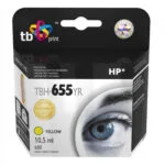 TB Print Συμβατό Μελάνι Εκτυπωτή InkJet HP 600 Σελίδων 10.5ml Κίτρινο TBH-655YR