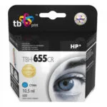 TB Print Συμβατό Μελάνι Εκτυπωτή InkJet HP 600 Σελίδων 10.5ml Κυανό TBH-655CR