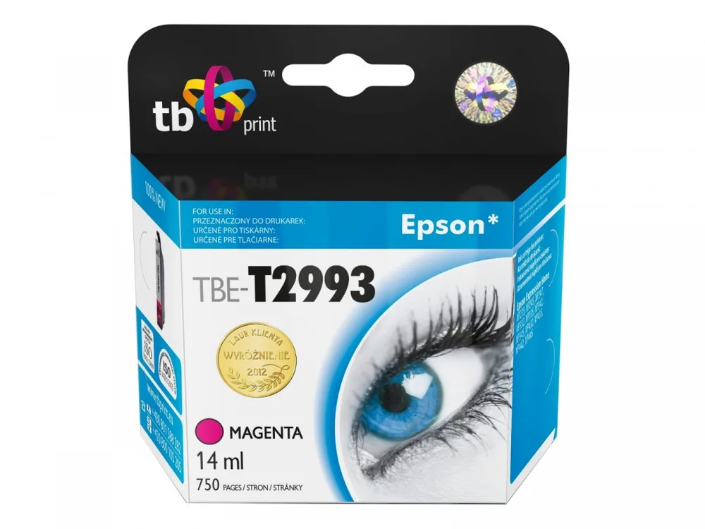 TB Print Συμβατό Μελάνι Εκτυπωτή InkJet Epson 750 Σελίδων 14ml Πολλαπλό (Color) 1τμχ TBE-T2993 - Image 1
