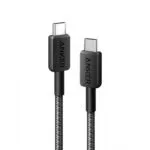 Anker 322 Braided USB 2.0 Cable USB-C male - USB-C 60W PD Μαύρο 1.8m A81F6G11