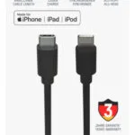 Ansmann USB-C to Lightning Cable 60W Μαύρο 0.12m (1700-0106)