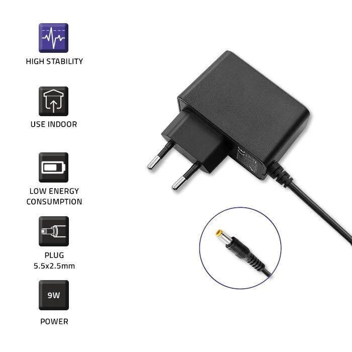 Qoltec Universal Φορτιστής Laptop 9V 1A με Αποσπώμενο Καλώδιο Τροφοδοσίας 52403 - Image 1