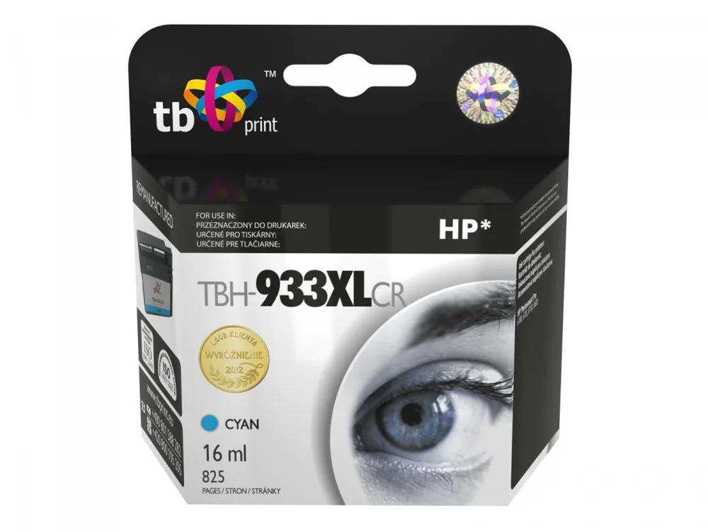 TB Print Συμβατό Μελάνι Εκτυπωτή InkJet HP 6100 Κυανό TBH-933XLCR - Image 1