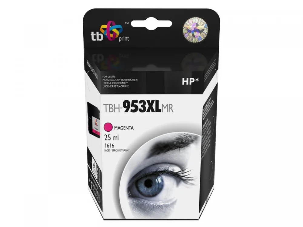 TB Print Συμβατό Μελάνι Εκτυπωτή InkJet HP 8710 1616 Σελίδων 25ml Ματζέντα TBH-953XLMR - Image 1