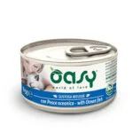 Oasy Gustosa Mousse Υγρή Τροφή για Ενήλικες Γάτες σε Κονσέρβα με Ψάρια χωρίς Σιτηρά 85gr 02355