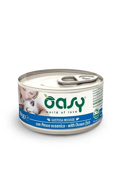 Oasy Gustosa Mousse Υγρή Τροφή για Ενήλικες Γάτες σε Κονσέρβα με Ψάρια χωρίς Σιτηρά 85gr 02355 - Image 1