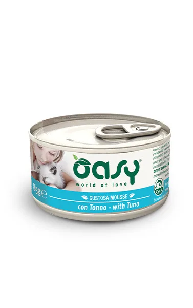 Oasy Gustosa Mousse Υγρή Τροφή για Ενήλικες Γάτες σε Κονσέρβα με Τόνο χωρίς Σιτηρά 85gr 06888 - Image 1
