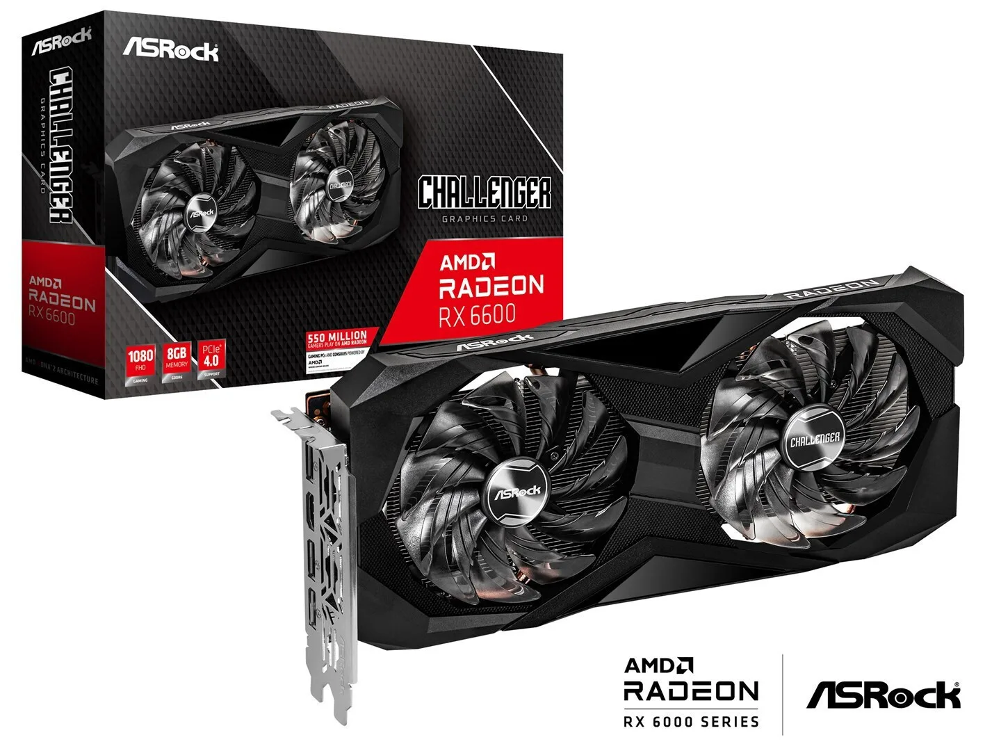 ASRock Radeon RX 6600 8GB GDDR6 Challenger D Κάρτα Γραφικών 90-GA2RZZ-00UANF - Image 1