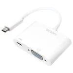 LogiLink Μετατροπέας USB-C male σε USB-C / VGA female Λευκό 1τμχ UA0259