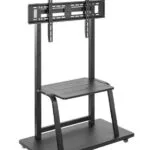 Gembird TVS-100F-01 Βάση Τηλεόρασης Δαπέδου έως 100" και 150kg Μαύρο