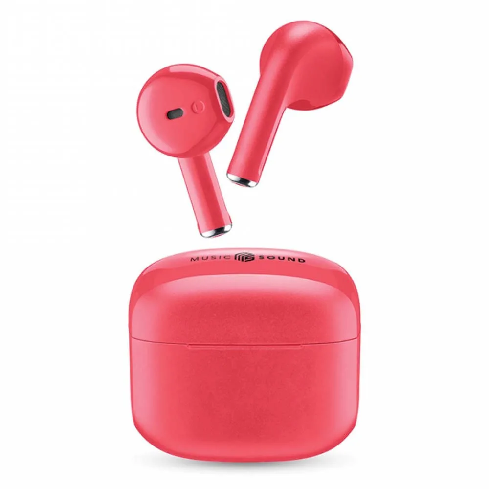 Cellular Line Swag Earbud Bluetooth Handsfree Ακουστικά με Θήκη Φόρτισης Ροζ - Image 1