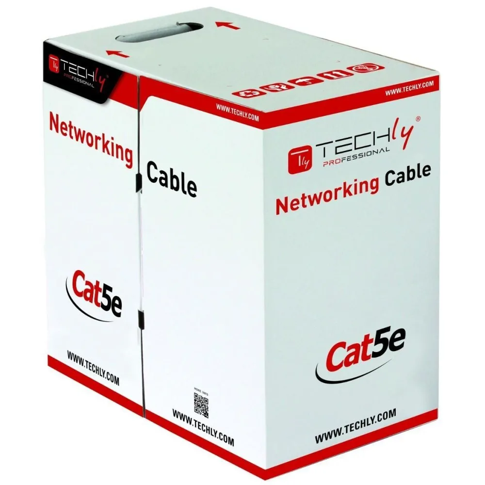 Techly U/UTP Cat.5e Καλώδιο Δικτύου Ethernet χωρίς ακροδέκτες 305m Γκρι 1τμχ - Image 1