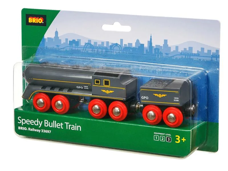 20231103150731_brio_toys_speedy_bullet_train Brio Toys Speedy Bullet Train Τρενάκι από Ξύλο για 3+ Ετών 33697 - Image 1
