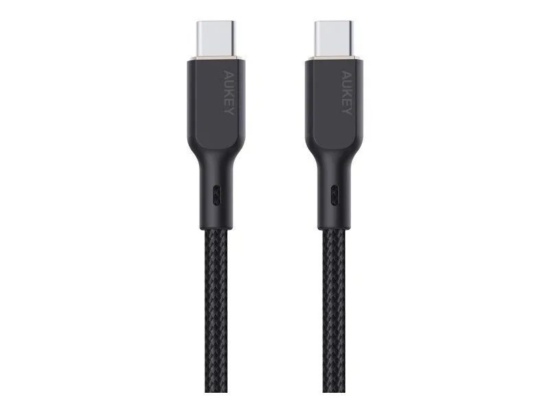 20231103164859_aukey_usb_2_0_cable_usb_c_male_usb_c_18m_akaukkucbkcc102 Aukey USB 2.0 Cable USB-C male - USB-C 100W Μαύρο 1.8m (AKAUKKUCBKCC102) - Image 1