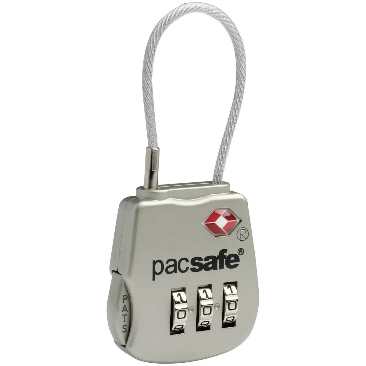 20231107123205_pacsafe_prosafe_louketo_petalo_syndyasmou_me_pistopoiisi_tsa_10250705 Pacsafe Prosafe Ατσάλινο Λουκέτο Πέταλο Συνδυασμού με Πιστοποίηση TSA Ασημί 10250705 - Image 1
