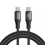 Joyroom Light-speed ​​series SA25-CC5 Braided USB 2.0 Cable USB-C male - USB-C 100W Μαύρο 1.2m