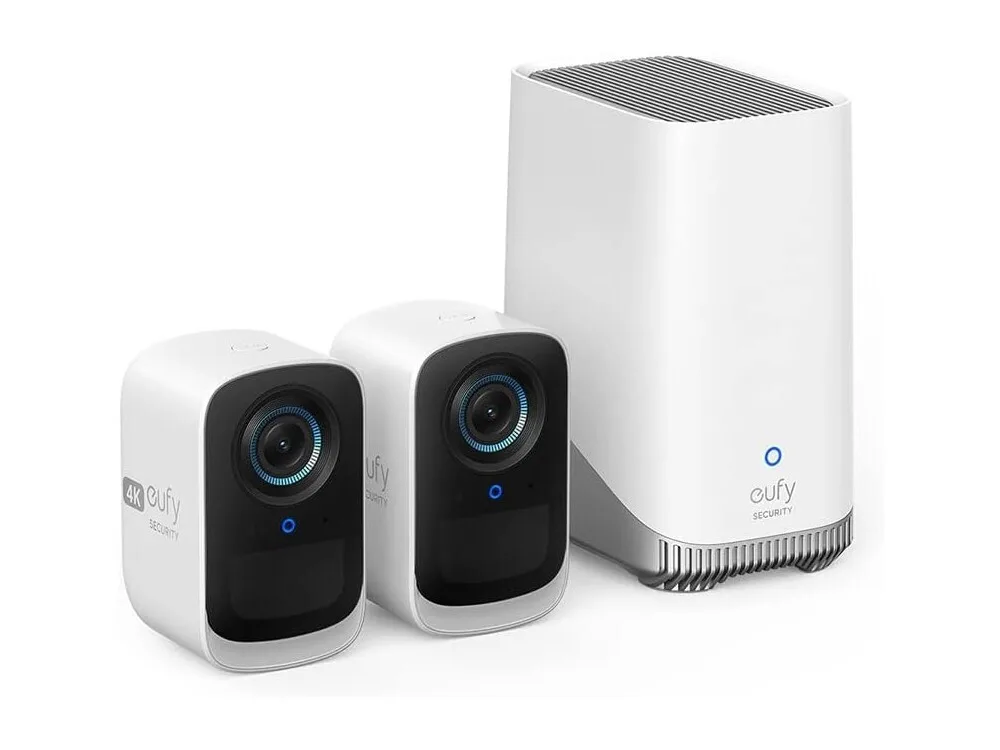 20231114114341_anker_eufycam_3c_s300_olokliromeno_systima_cctv_me_2_asyrmates_kameres_8mp_t8881321 Eufy Σύστημα Παρακολούθησης S300 3C 2 Ασύρματων Καμερών IP 8MP με Control Hub T8881321 - Image 1
