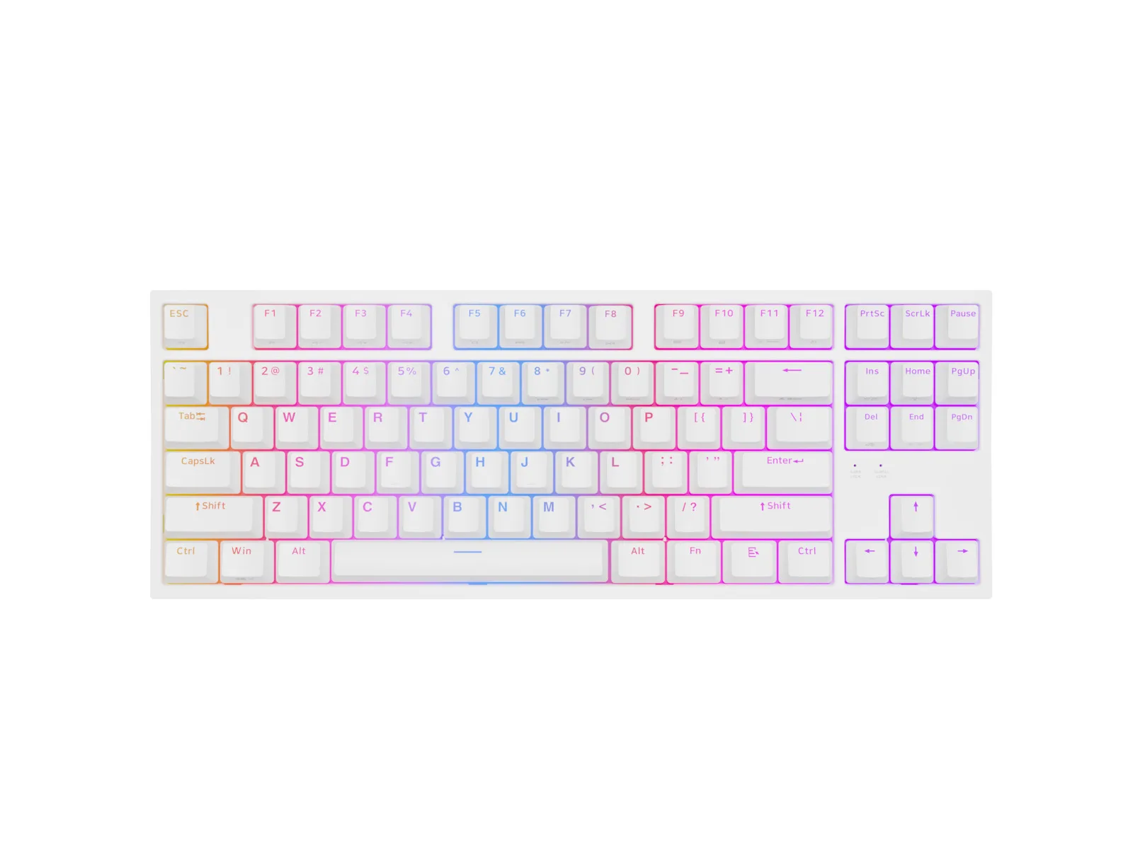 Genesis Thor 404 Gaming Μηχανικό Πληκτρολόγιο Tenkeyless με Gateron Yellow διακόπτες και RGB φωτισμό (Αγγλικό US) Λευκό - Image 1