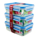 Emsa Clip Σετ Δοχεία Φαγητού Πλαστικά Μπλε 19.5cm 508558 3τμχ