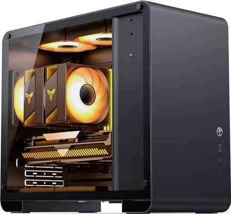 Jonsbo U4 Mini Gaming Mini Tower Κουτί Υπολογιστή με Πλαϊνό Παράθυρο Μαύρο - Image 1