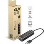 Club3D USB 3.0 Hub 3 Θυρών με σύνδεση USB-A / Ethernet (CSV-1430A)