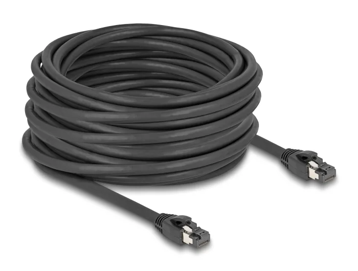 DeLock S/FTP Cat.8.1 Καλώδιο Δικτύου Ethernet 15m Μαύρο 1τμχ 80238 - Image 1