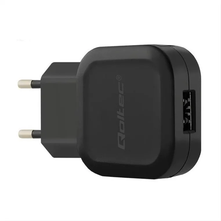 20231129164301_qoltec_usb_wall_adapter_mayro_50180 Qoltec Φορτιστής Χωρίς Καλώδιο με Θύρα USB-A 12W Μαύρος ( 50180) - Image 1