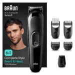 Braun Σετ Επαναφορτιζόμενης Κουρευτικής Μηχανής Μαύρο MGK3410