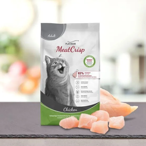 Platinum Pet Food & Care MeatCrisp Adult Ξηρά Τροφή χωρίς Σιτηρά & Γλουτένη για Ενήλικες Στειρωμένες Γάτες με Κοτόπουλο 1.5kg - Image 1