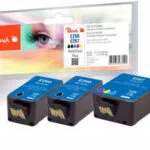 Peach Πακέτο Συμβατών Μελανιών Εκτυπωτή InkJet PI200-587 Μαύρο 3τμχ PI200-587