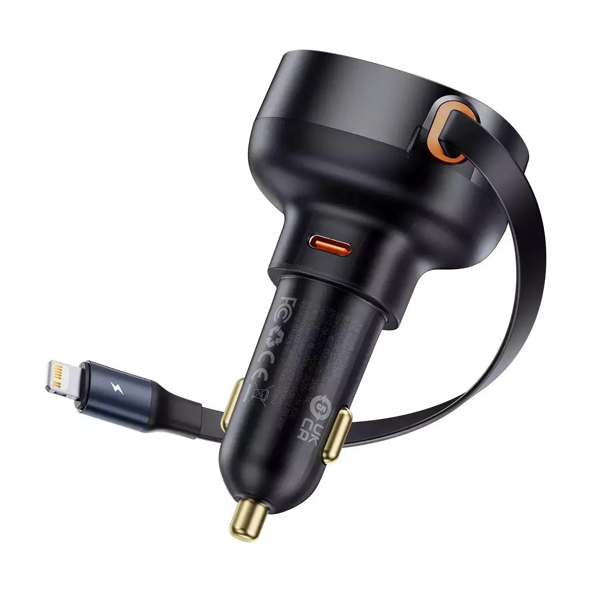 Baseus Φορτιστής Αυτοκινήτου Pro 55W 7A Γρήγορης Φόρτισης με μία Θύρα: 1xType-C μαζί με Καλώδιο Lightning Μαύρος C00057803111-00 - Image 1