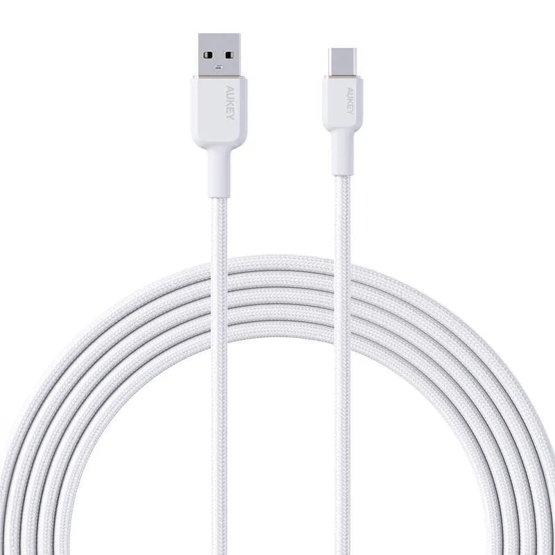 Aukey CB-NAC1 USB 2.0 Cable USB-C male - USB-A Λευκό 1m - Image 1