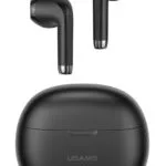 Usams YO17 Earbud Bluetooth Handsfree Ακουστικά με Θήκη Φόρτισης Μαύρα