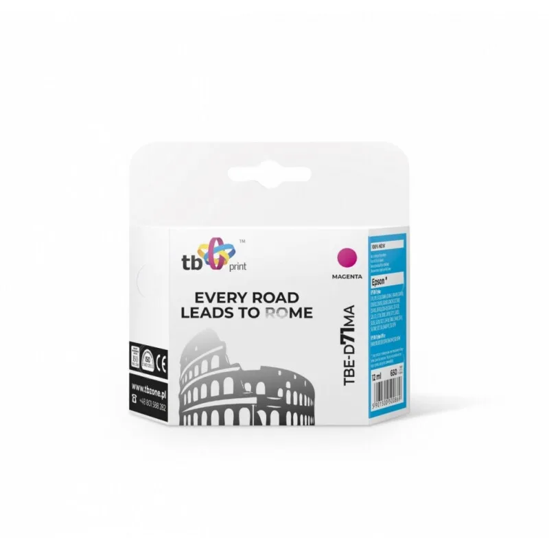TB Print Συμβατό Μελάνι Εκτυπωτή InkJet Epson T071340 650 Σελίδων 12ml Πολλαπλό (Color) 1τμχ TBE-D71MA - Image 1