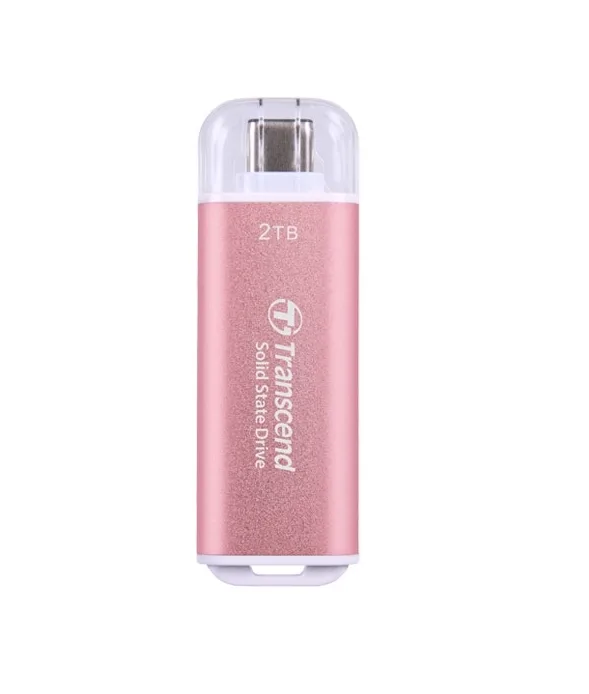 Transcend ESD300P 2TB USB 3.2 SSD Stick με σύνδεση USB-C Ροζ - Image 1