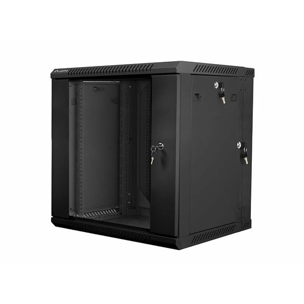 Lanberg Επιτοίχια Καμπίνα Rack 12U 60x60x64cm Μαύρο WF02-6612-10B - Image 1