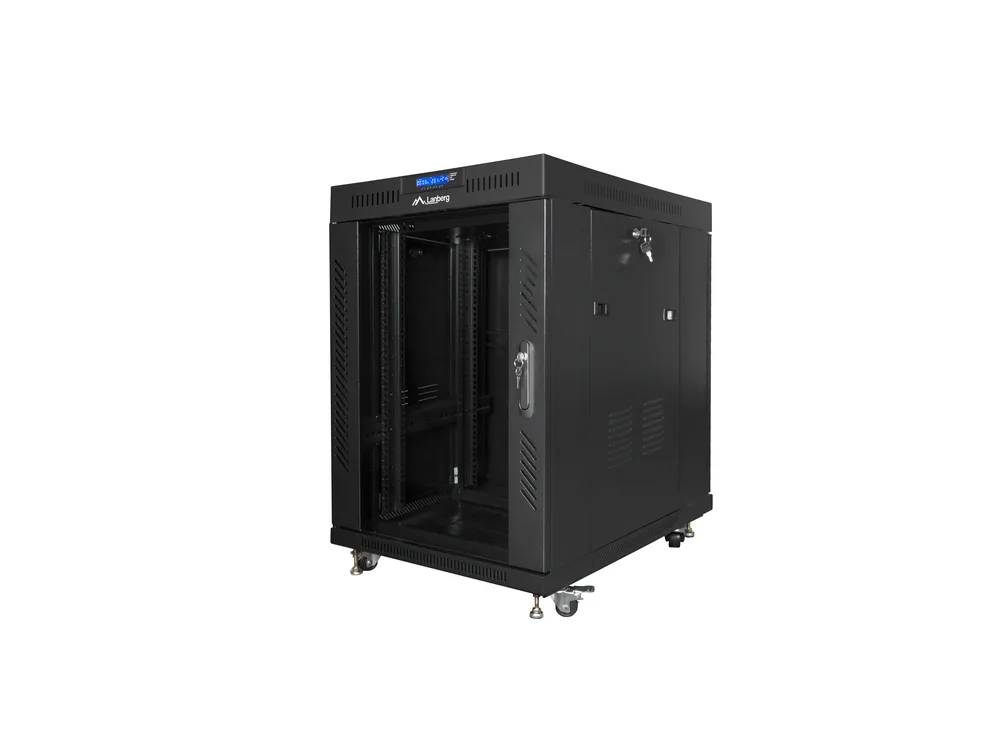 Lanberg Επιδαπέδια Καμπίνα Rack 15U 60x80x92.8cm Μαύρο FF01-6815-12BL - Image 1