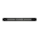 Qoltec Patch Panel 24 Θυρών Μαύρο 54477