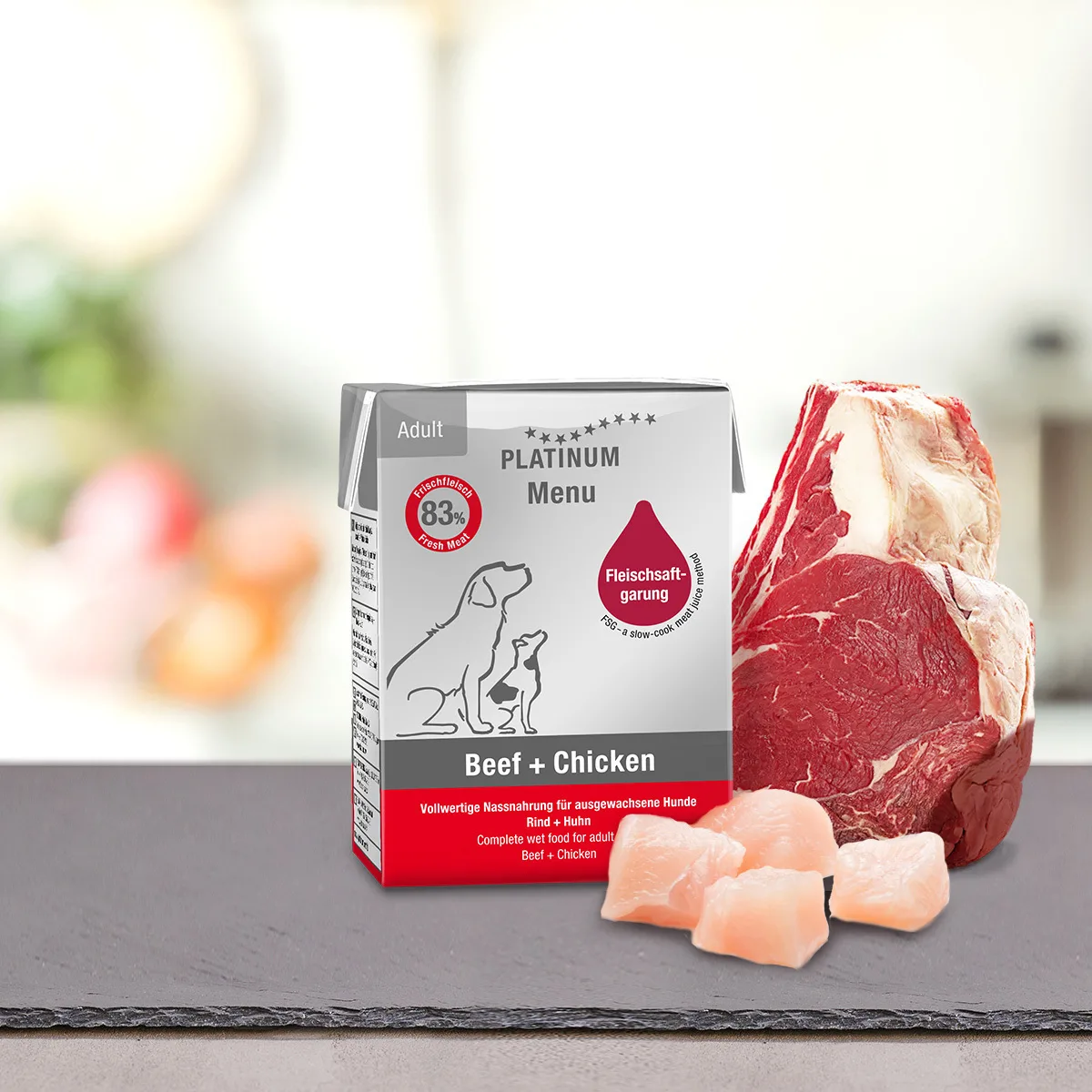 Platinum Pet Food & Care Menu Υγρή Τροφή Σκύλων με Μοσχάρι 185gr PLA00166 - Image 1
