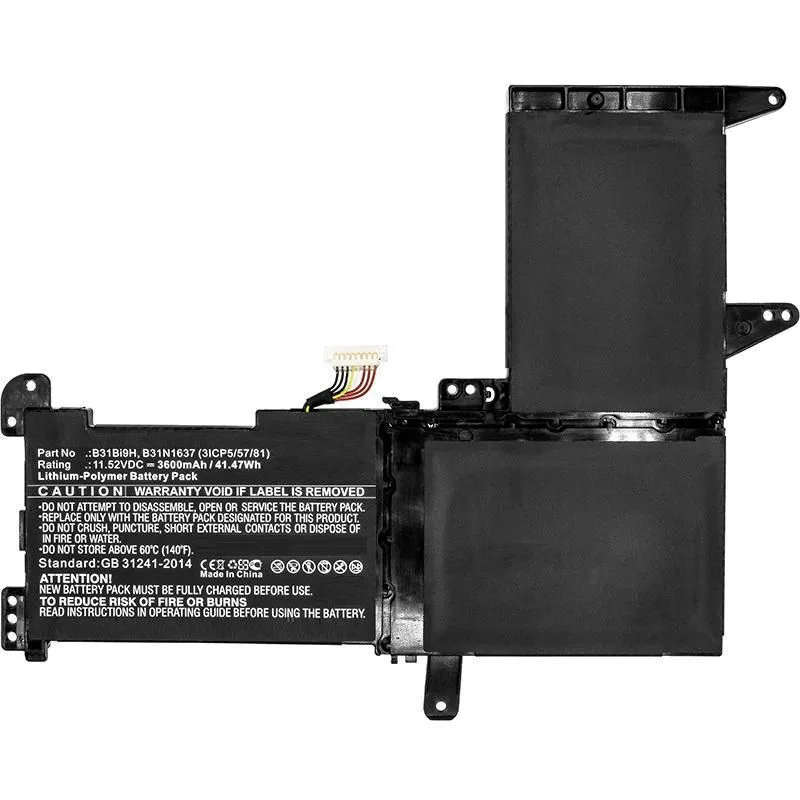 CoreParts Συμβατή Μπαταρία για Asus N580GD, N580VD, S510, S510UN, S510UQ, X510, X510UA, X510UF, X510UN, X510U με 3600mAh (MBXAS-BA0024) - Image 1