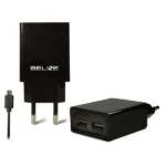 Beline Φορτιστής με 2 Θύρες USB-A και Καλώδιο micro USB 10W Μαύρος (BELI0011)